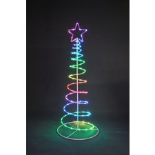 HOFF Spirálfenyő 110 RGB LED, Hoff, beltér/kültér karácsonyi dekoráció