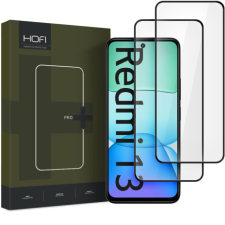 Hofi Glass Pro Full Screen 2x üvegfólia Xiaomi Redmi 13, fekete mobiltelefon kellék