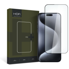 Hofi Glass Pro Full Screen üvegfólia iPhone 15 Pro Max, fekete mobiltelefon kellék