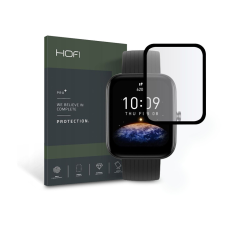 Hofi Hybrid Pro+ Glass üveg képernyővédő fólia - Xiaomi Amazfit Bip 3/Bip 3 Pro - black (FN0427) okosóra kellék