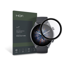 Hofi Hybrid Pro+ Glass üveg képernyővédő fólia - Xiaomi Huami Amazfit GTR 3 Pro - black mobiltelefon kellék
