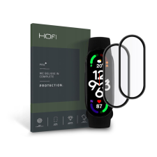 Hofi Hybrid Pro+ Glass üveg képernyővédő fólia - Xiaomi Mi Smart Band 7 - 2 db/csomag - fekete okosóra kellék