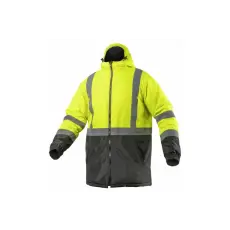 Högert HÖGERT HT5K330-3XL LEDA Hi-Vis sárga figyelmeztető kabát parka szigetelt 3XL (58)