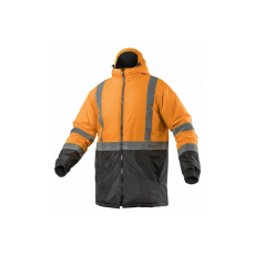 Högert HÖGERT HT5K346-3XL LEDA Hi-Vis narancssárga figyelmeztető kabát parka szigetelt 3XL (58)