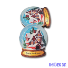  Hógömb 5db/csomag 8,5x7cm - Téli táj dekorációs kellék