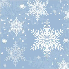  Hókristályos karácsonyi szalvéta - Snowflakes blue papírárú, csomagoló és tárolóeszköz
