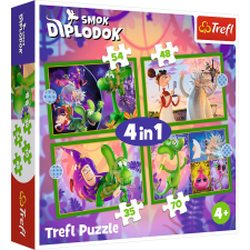  Hokus Pokus Diplodokus 4 az 1-ben Puzzle Gyerekeknek puzzle, kirakós
