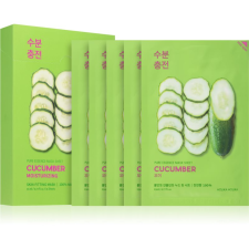 Holika Holika Pure Essence Cucumber arcmaszk nyugtató hatással Érzékeny, bőrpírra hajlamos bőrre 5x20 ml arcpakolás, arcmaszk