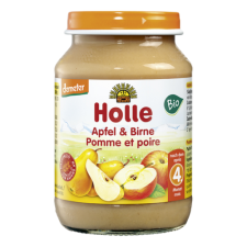 Holle Bio bébiétel, Alma körtével, 190g (4 hónapos kortól) bébiétel