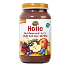 Holle Bio Junior bébiétel, Almapüré erdei gyümölcsökkel, 220g (8 hónapos kortól) bébiétel