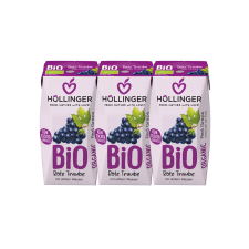 Höllinger bio gyümölcsital szőlő 3x200 ml üdítő, ásványviz, gyümölcslé