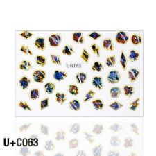 Holo matrica U+C063 körömdíszítő