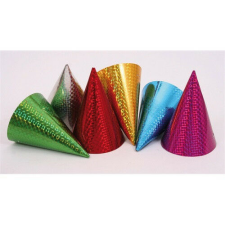 Hologramos csákó 15 cm 6db/csomag party kellék