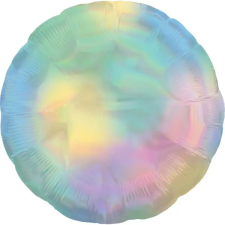  Holographic Pastel Rainbow, Szivárvány kör fólia lufi 45 cm (WP) party kellék