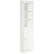HomCom 834-198, Oszlopszekrény, MDF, 40x23x160 cm, fehér fürdőszoba bútor