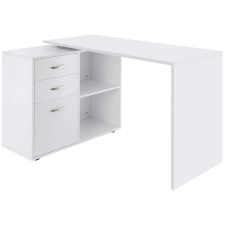 HomCom sarokasztal, MDF, 117 x 83,5 x 76 cm, Alb íróasztal