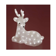Home Akril rénszarvas, kültéri, fekvő 64 WH LED, 34 cm karácsonyi dekoráció