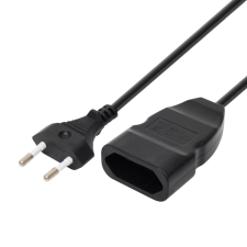 Home by Somogyi EURO kéteres hosszabbító, 5m, fekete hosszabbító, elosztó