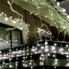 Home by Somogyi KKF 608/WH jégcsap fényfüggöny, 5 + 20 m, 600 LED, 8 programos, hideg fehér karácsonyfa izzósor