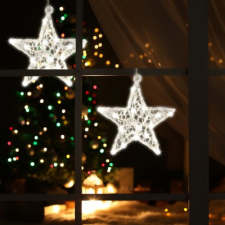 Home by Somogyi Somogyi KID 211 B/WW fényes csillag ablakdísz, beltéri, elemes, 32 cm, 20 LED, meleg fehér karácsonyi ablakdekoráció