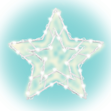 Home by Somogyi Somogyi KID 503 B/WW csillag formájú ablakdísz, beltéri, elemes, 33 cm, 35 LED, meleg fehér karácsonyi ablakdekoráció