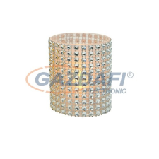 Home CD 6/12 LED-es gyöngydekorációs mécses, ezüst, 6 cm világítás