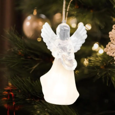  Home CDM16 LED-es dekoráció, 2 féle akril angyal, melegfehér LED karácsonyfa izzósor