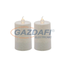 Home CDS 2 LED-es gyertya szett, 2 db, 6 cm, fehér világítás