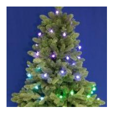 Home iSparkle RGB LED fényfüzér gömb dekorációval (LEDS120DV) karácsonyfa izzósor