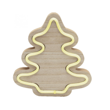  Home KAD 28 fa asztaldísz, fenyő, LED neon-light szalag, melegfehér karácsonyi dekoráció