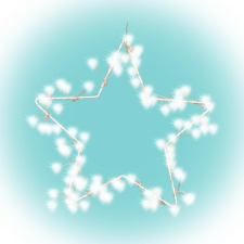  Home KID 115 csillag ablakdísz, 115 db microLED, kapcsoló, fém váz karácsonyfa izzósor