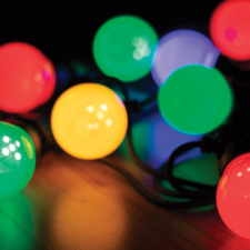 Home LPL 30M fényfüzér, 30 db LED gömb, színes, IP44, kültéri, beltéri kültéri világítás