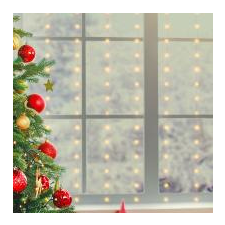 Home Micro LED távirányítós fényfüggöny (MLF 200/WW) karácsonyfa izzósor