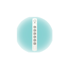 Home NVT 06K Usb/Wh Túlfeszültségvédett hálózati elosztó, USB töltőaljzatokkal hosszabbító, elosztó