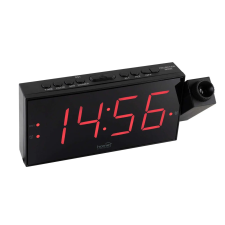 Home Somogyi LTCP 01 Digitális LED Ébresztőóra projektorral, Fekete ébresztőóra