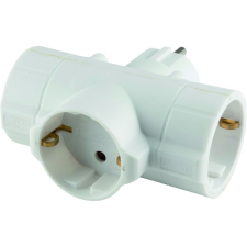 Home TPF-26 földelt 3-as fehér hálózati T elosztó hosszabbító, elosztó