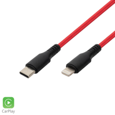 Home USBCL1 USB-C - Lightning Töltőkábel 1m - Piros (USBCL1) kábel és adapter