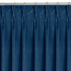HOMEDE Sötétítő függöny VILA szín indigókék stílus klasszikus flex 7,5 cm kettős átfedéssel bársony 400x300 HOMEDE