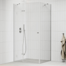 homedepo Mexen Roma 80x90 cm aszimmetrikus szögletes nyílóajtós zuhanykabin 6 mm vastag vízlepergető biztonsági üveggel, 190 cm magas kád, zuhanykabin