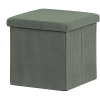 HOMEPRO AUTRONIC Tárolós puff, zöld kordbársony, 38×38×38 cm