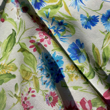 HomeTextiles AKVARELL, virágos mező mintás lakástextil, dekorvászon méteráru