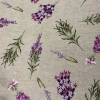 HomeTextiles Bézs levendula mintás loneta lakástextil
