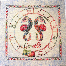 HomeTextiles HOROSZKÓP, jacquard párna panel - IKREK méteráru