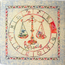HomeTextiles HOROSZKÓP, jacquard párna panel - MÉRLEG méteráru