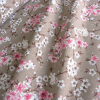 HomeTextiles MULAN, cseresznyevirág mintás lakástextil, dekorvászon - bézs-rózsaszín