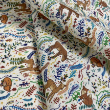 HomeTextiles ŐZIKE, RÓKA mintás lakástextil dekorvászon méteráru