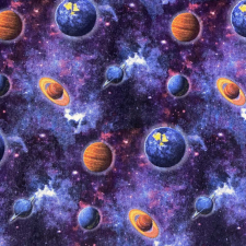 HomeTextiles UNIVERZUM, bolygó mintás lakástextil, dekorvászon méteráru