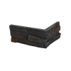 Homlokzati Sarok Stones Patan black 13x10 cm dombor RPATANBK