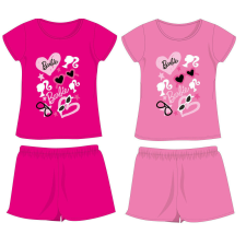 Homyl Barbie pamut nyári együttes - póló-rövidnadrág szett - pink - 110 gyerek ruha szett