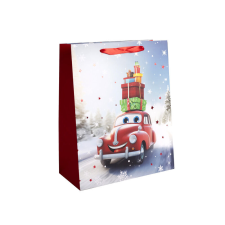 Homyl Papírtasak piros autó 26*32 cm ajándéktasak